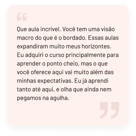 Depoimento Aluna Especialização Meio Fio Atelier